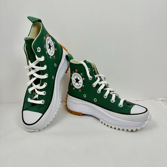 NEW | Converse Run Star Hike Platform Size 6.5 Women Green Canvas High Top - Picture 14 of 16